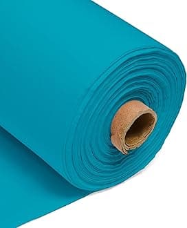 Aqua 100% Cotton Plain Fabric – 60 Inch 150cm Wide 150GSM Material - Sewing, Dressmaking, Quilting, Curtain Linings, Pillowcases & Totes by Discount Fabrics LTD - 1Metre