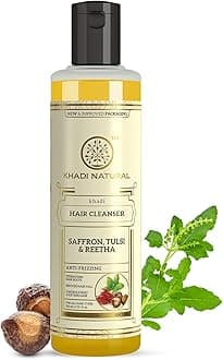 Saffron Tulsi & Reetha Hair Cleanser | Herbal Shampoo for Scalp Care & Hair Cleansing | Helps Strengthen Hair Roots & Improve Hair Volume | Gentle Sulphate Free Hair Care Formula | Suitable for Men & Women | All Hair Types | 210ml