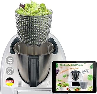 NEW: MixFino Salad Spinner for Thermomix TM6 Accessories TM5 - dry salad at last with your Thermomix TM6 also for TM5 Accessories - Accessories Thermomix TM6 - Made in Germany Quality, Diamond Grey