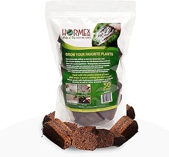 Rooting Cubes - Peat Moss & Coco Plugs for Cloning Plants from Cuttings and Seed Starting - Organic Plant Starter for Strong Root Growth - Ideal for Home, Indoor and Outdoor Gardening - 50 Pack