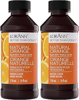 LorAnn Orange Bakery Emulsion, 4 ounce bottle (Pack of 2)
