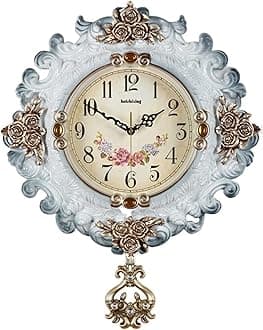 Decorative Wall Clock - Large Nordic Creative Simplicity Art - For Living Room, Bedroom, Kitchen, Office Decor - Vintage (Color : F)