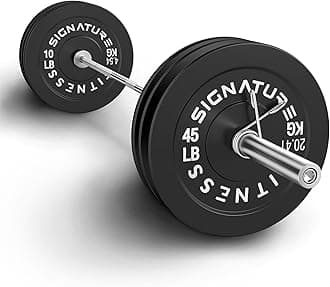 Fitvids Olympic Bumper Plates Set, 160 LB