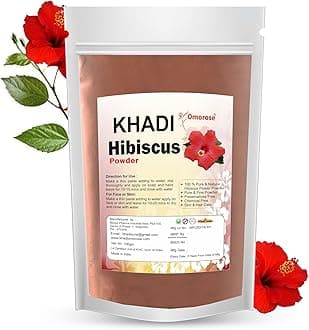 Khadi Omorose Hibiscus Flower Powder, Natural Pure Hibiscus Rosa-Sinensis Hai...