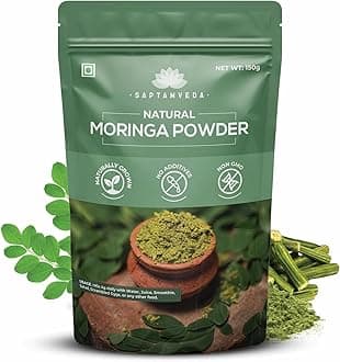 SAPTAMVEDA 100% Organic Moringa Leaf Powder - Healthy Superfood (150 GM)