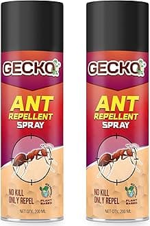 Gecko Ant Repellent Spray 200 ML | 100% Herbal, Anti Ant Spray For Home And Kitchen |Baby-Safe, Pet-Friendly |Red Ants Repellent Red Ant Repellent Spray For Home, Office | Pack of 2 - FORMULATION 30 X