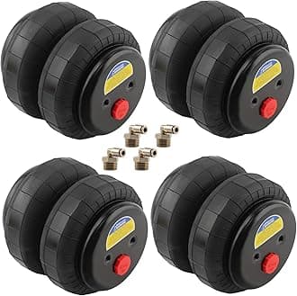 maXpeedingrods 4PCS Air Ride Suspension Spring Double Bellow Standard 2500 lb 1/2"npt Single Port Heavy Duty for Trucks