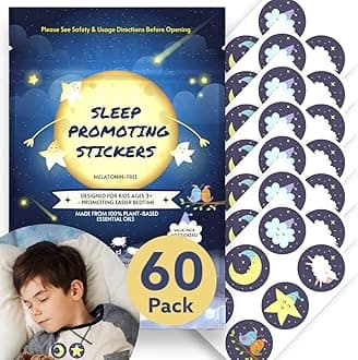 60Pcs Sleep Patches for Kids and Adults - Melatonin Free Sleep Aid with Natural Oils, Sleepy Bedtime Stickers, Zen Patch Set, Sleep Promoting Support