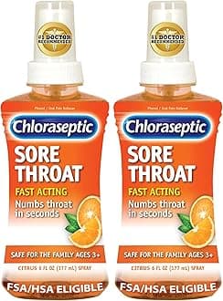 Chloraseptic Sore Throat Spray, Citrus, 6 fl oz, 1 Bottle (Pack of 2)