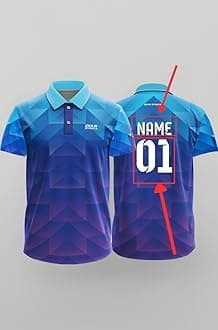 Dika Sports Custom Sports Cricket Jersey Customise t-Shirt for Men Personalised Name | 2 Year to 5XL