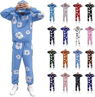 Tracksuit Men's Jogging Suit Hooded Tops & Trousers Set 2-Piece Tracksuit Sports Suit Streetwear Cotton Loose Leisure Suit Leisure Suit Y2K Hip Hop Pullover Jogging Bottoms Activewear Unisex