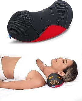 Bespilow Cervical Neck Pillow for Pain Relief, Dual-Layer Memory Foam Orthopedic Contour Pillow for Office,Travel, Ergonomic Neck Support for Back Sleepers,Cooling Breathable Case (US Design Patented)