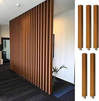 Room Divider Modern DIY Room Divider for Privacy Screen/Doorway/Studio Apartment, Square Wall Partition Floor to Ceiling Design, Easy to Install & Remove (Color : 5pcs Height, Size : 260cm/102in/8