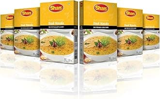 Shan Daal Recipe and Seasoning Mix 3.52 oz (100g) - Spice Powder for Traditionally Mild Lentil Curry - Suitable for Vegetarians - Airtight Bag in a Box (Pack of 6)