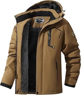 - Men's Ski Jacket Warm Winter Snow Coat Waterproof Mountain Windbreaker Snowboarding Jacket Hooded for Hiking Traval