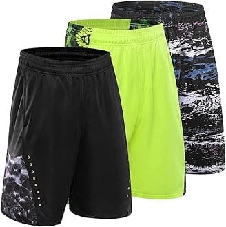 3PCS / Set Men's Running Shorts Quick Dry Running Shorts Basketball Pants Sports Pants (3pcs Short/Set2,L)