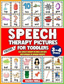 Speech Therapy Pictures for Toddlers: 400 speech therapy pictures for kids with apraxia or aphasia patients Paperback – 29 April 2024