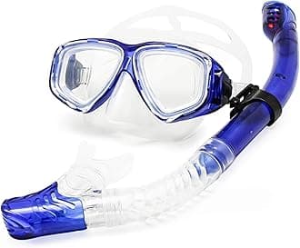 EnzoDateOptical Diving Gear Kit Snorkel Snorkel Snorkel, Different Strength for Each Eye, Top Dry Myopic Diving Mask
