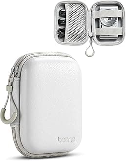 Linpr Digital Camera Case Compatible with CAMKORY/for Kodak PIXPRO/for Lecran/for VAHOIALD/for Canon IXUS 285 HS, Small Travel Cameras Storage Holder for Accessories SD Card (Light-Grey)