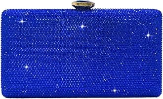 Boutique De FGG Crystal Evening Bags for Women Formal Party Box Clutch Wedding Rhinestone Handbags Bridal Clutch Purse,Mini