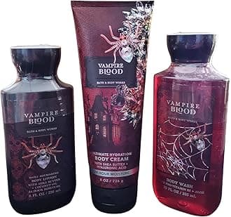 Vampire Blood Body Care Set: Gel Wash, Lotion & Cream for Whole Body, Moisturizing & Softening, Skin Care Set