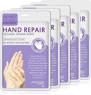 Victori Aliver Hand Peel Mask, (5 Pack) Moisturizing Gloves,Moisturizing Natural Therapy Gloves,Exfoliating Peeling Mask For Dry Hands, Repair Rough Skin Men Women