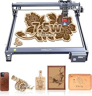 Creality Laser Engraver, 7.5W Laser Cutter Engraving Machine, High Accuracy 10000mm/min Speed DIY Laser Engraving Machine, Laser Engraver for Wood and Metal,Paper, Acrylic,Glass,Class 4
