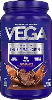 Protein Made Simple, Dark Chocolate - Stevia Free Vegan Protein Powder, Plant Based, Healthy, Gluten Free, Pea Protein for Women and Men, 2.3 lbs (Packaging May Vary)