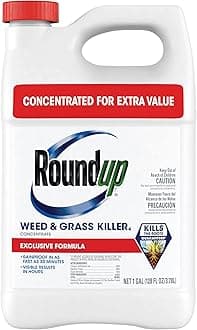 - Weed & Grass Killer₄ Concentrate, Use in and Around Flower Beds, Walkways and Other Areas of Your Yard, 1 gal.