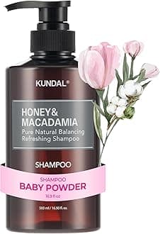 Honey & Macadamia Pure Natural Balancing Refreshing Shampoo Baby Powder, 500ml, Clear, 500 ML