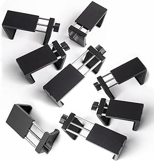 Universal Heavy-Duty Outdoor Furniture Clips for Wicker Patio Furniture, Anti-Separation Locking System for Sectional Couch,Secures up to 3.7" Square & Round Tubes(8pcs)