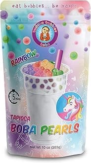Buddha Bubbles Boba RAINBOW Tea Real Tapioca Pearls Ready in 5 Minutes (10 Ounce)