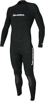Lemorecn(16 Sizes) Mens Wetsuits Jumpsuit Neoprene 3/2mm and 5/4mm Full Body Diving Suit for Men and Women