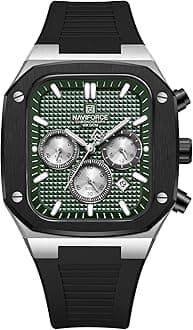 Waterproof Chronograph Sport Watch for Men, with Auto Date Women Quartz Wrist Watches, Colorful Silicone Band