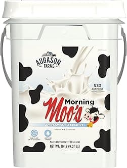 Augason Farms Morning Moo's Low Fat Milk 20 Pound (Pack of 1)