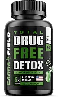 CANNA FIELD Detox and Liver Cleanse - USA Made - 5-Days Natural Toxins Remove – Best Pills to Pass Test - Premium Detox Supplement - 30 Capsules
