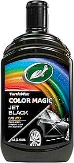Turtle Wax Color Magic, Colour Restoring CarPolish, Jet Black, Minor Car Scratch Remover, Enhances Car Paint Colour, Providing Showroom Shine and CarWax Protection, 500ml, Pack of 1