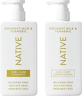 - Coconut & Turmeric Shampoo and Conditioner Contain Naturally Derived Ingredients | All Hair Types, Color & Treated, Fine to Dry Damaged, Sulfate & Dye Free - 2-Pack