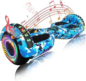 SIMATE Hoverboard, Bluetooth All Terrain Hover Boards with LED Lights and APP Control, Gifts for Kids Adults Girls Boys, for All Ages