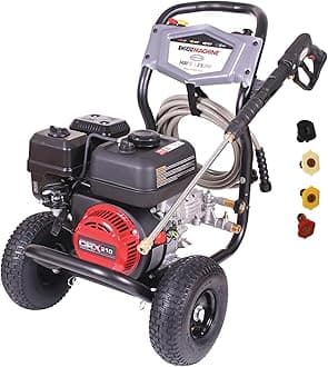 3400 PSI Gas Pressure Washer, 2.5 GPM Residential Power Washer, Cold Water, 25' Hose, Clean Machine, 49-State Compliant (CM61083)