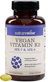 Vitamin K2 600mcg Supplement with MK-7 100mcg & MK-4 500mcg - Enhanced Bioavailable Formula - K Complex for Bone and Heart Health - Vegan, Gluten Free, Non-GMO -180 Softgels[6-Month Supply]