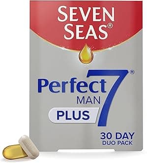 Perfect7 Man Plus, Multivitamin With Omega-3 And Vitamin D For Men’s Health Support1-7, 30 Tablets plus 30 Capsules, 1 Month Supply