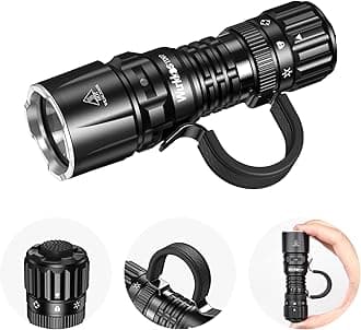 TD07 LED Tactical Flashlight, USB-C Rechargeable Flashlights, 1300 High Lumen EDC Small Flashlight, Turbo/Strobe Momentary, IP68 Waterproof, 6 Lighting Modes, Flash light for Emergency Camping