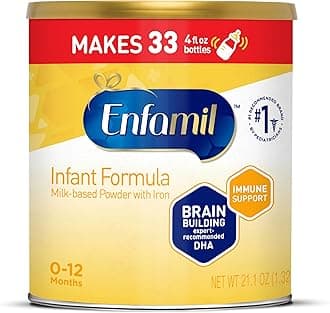 EnfamilInfant Formula, Milk-based Baby Formula with Iron, Omega-3 DHA & Choline, Powder Can, 21.1 Oz