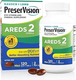 PreserVisionAREDS 2 Eye Vitamin & Mineral Supplement, Contains Lutein, Vitamin C, Zeaxanthin, Zinc & Vitamin E, 120 Softgels (Packaging May Vary)