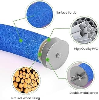 FrgKbTm U Shape Parrot Perch Stand Toy Bird Platform Sand Paw Grinding Clean Stick Exercise Conure Budgie Cockatiel Cage Accessories (Blue-Corner)