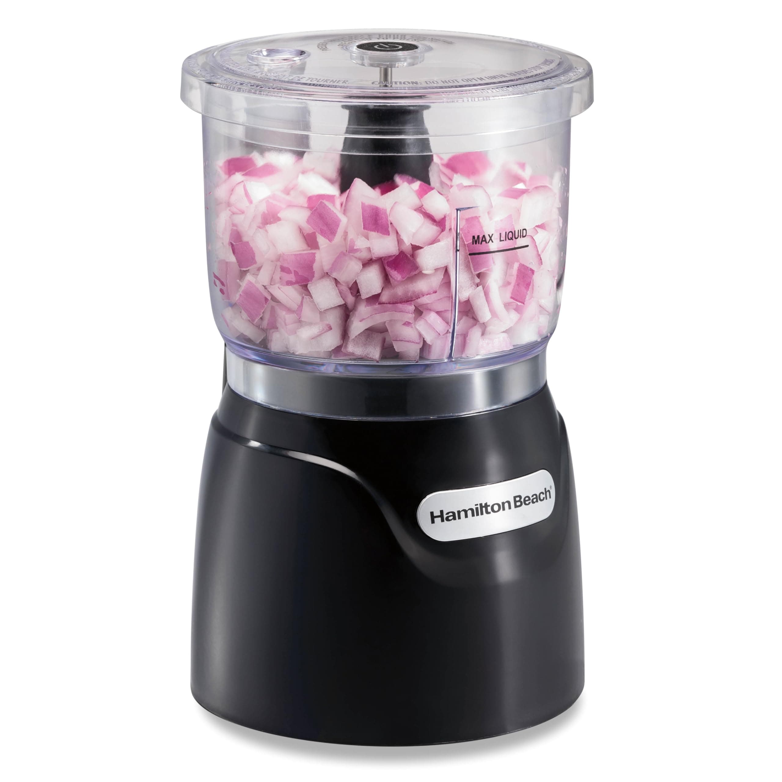 Electric Vegetable Chopper & Mini Food Processor, 3-Cup, 350 Watts, for Dicing, Mincing, and Puree, Black (72850)