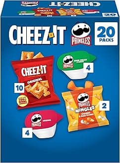 Cheez-It and Pringles Snacks, Grab and Go, Variety Pack, 17.04oz Box (20 Count)