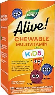 Nature's WayAlive! Children's Chewable Multi-Vitamin, Orange + Berry Fruit Flavors, 120 Chewable Tablets