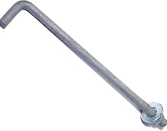 Hard to Find Fastener Hot Dip Galvanized Anchor Bolts, Sturdy Steel Anchors for Concrete, Cement, Asphalt in Construction, 3/8-16 x 8, Pack of 25